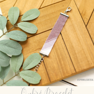 Sprinklesofzeal Ombré Bracelet Pattern #freepattern #beading #cloverusa #beadingloom