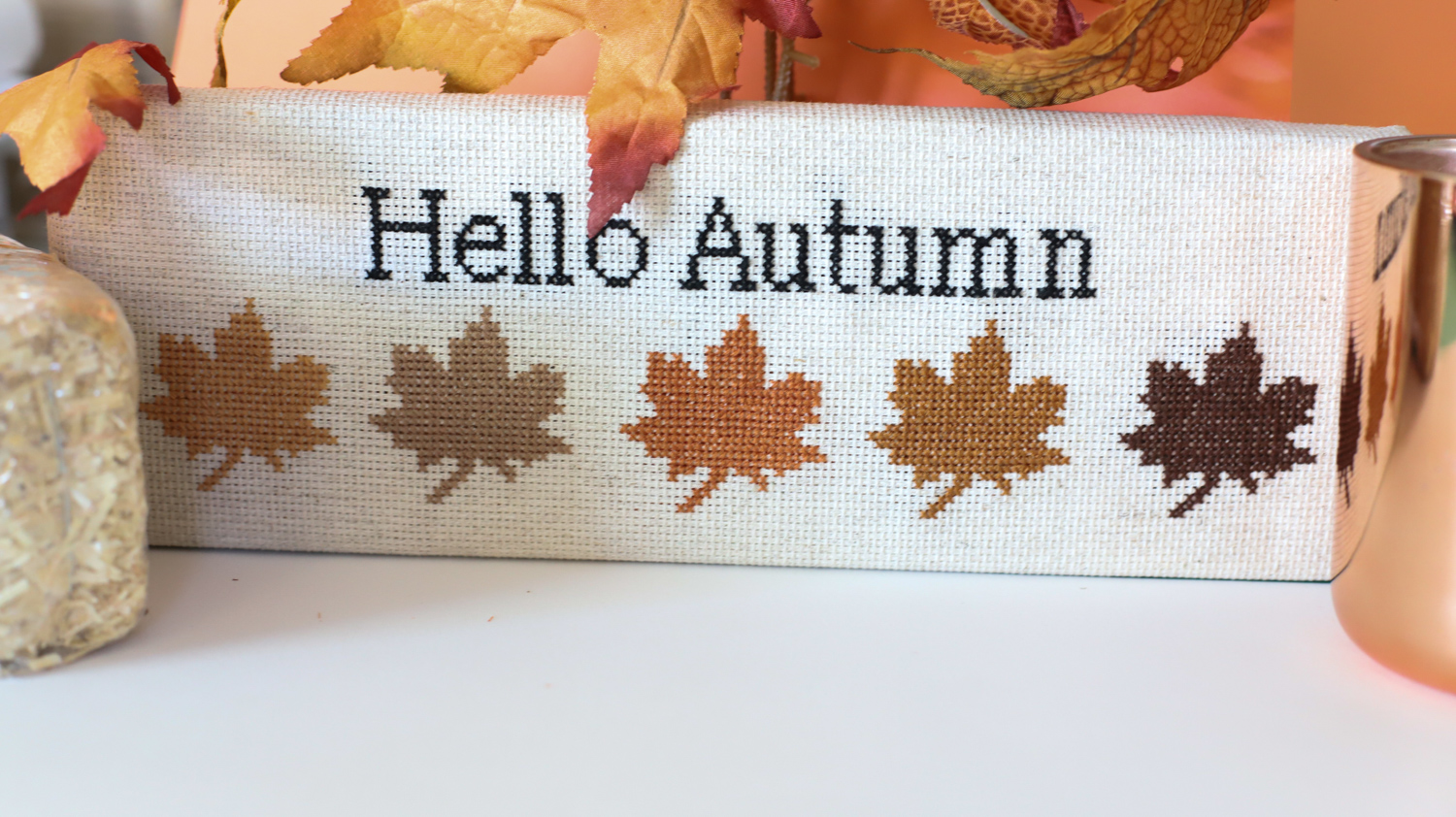 Autumn Leaves Cross Stitch Pattern By Danielle Webb