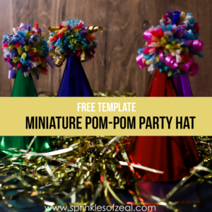 Miniature Pom-Pom Party Hat Template