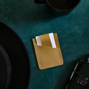Sew a business card wallet with faux leather by Danielle Webb #sprinklesofzeal #cloverusa #sewingpatternsforbeginner #novicesewing #fauxleather #beginnersewingprojects