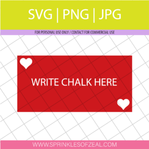Download this Heart Chalk label for Valentine's day. #HeartChalkLabels #Chalklabelsforvalentine'sday #Valentine'sdaylabels @sprinklesofzeal #customchalklabels