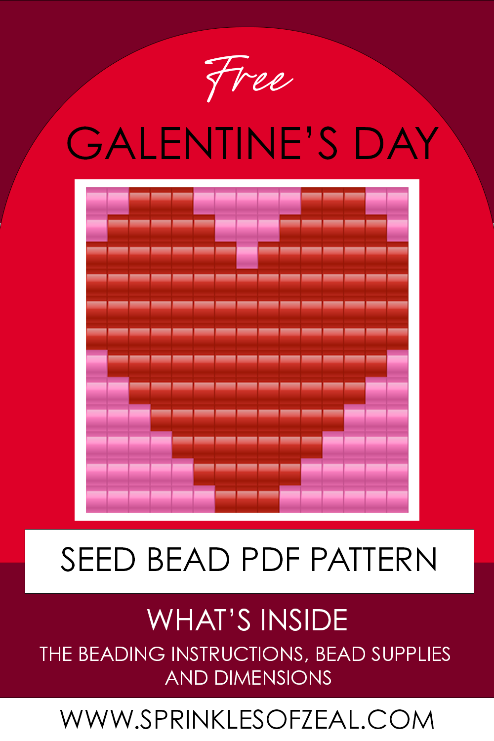 Beading Loom Project for Galentine's Day - Free Pattern