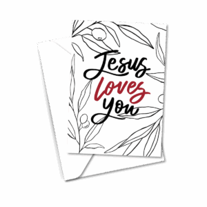 Jesus Loves You Blank Greeting Card - Single Card