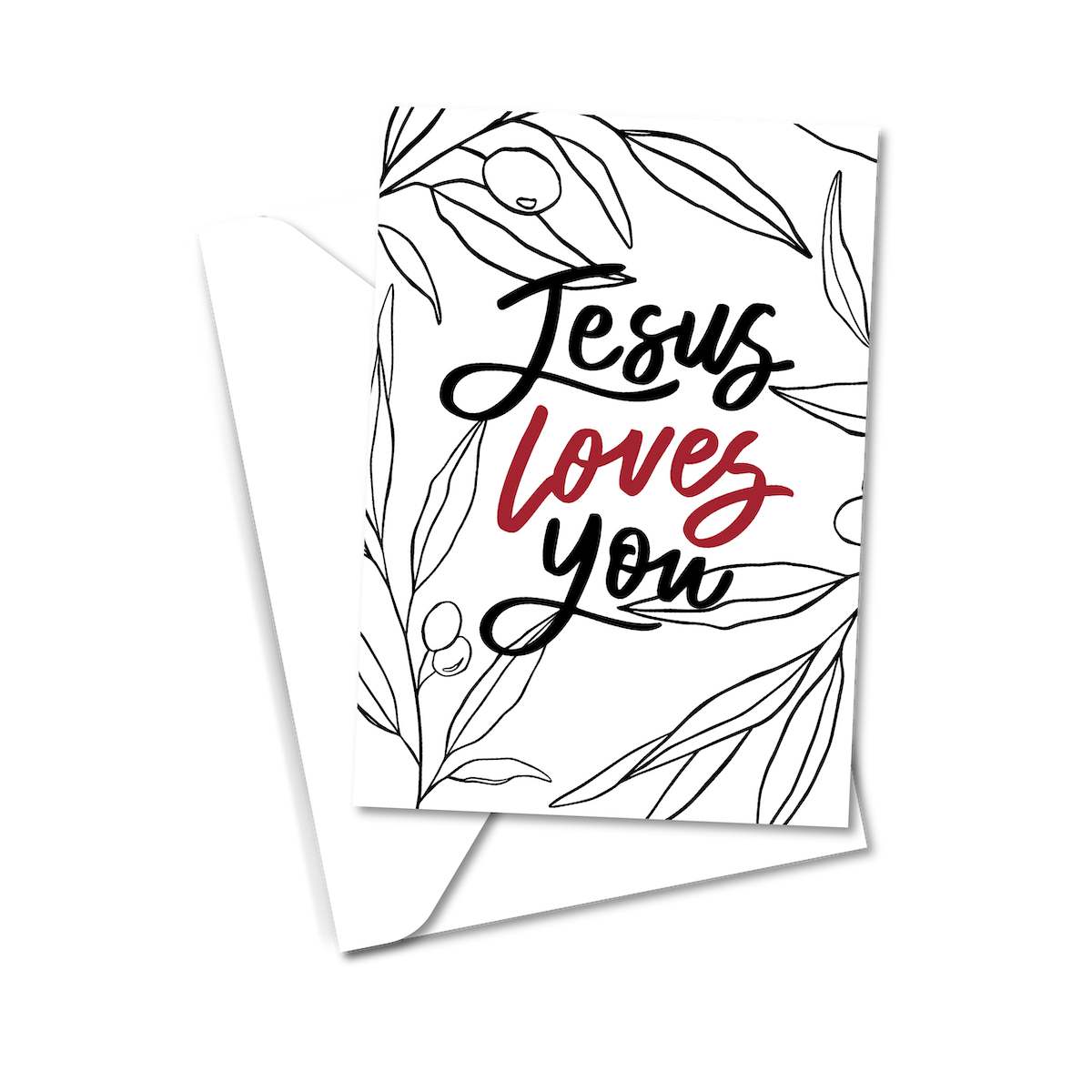 Jesus Loves You Blank Greeting Card - Single Card