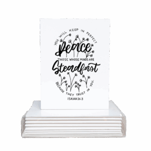 Isaiah 26:3 Handlettered Blank Greeting Cards - (5) Box Set